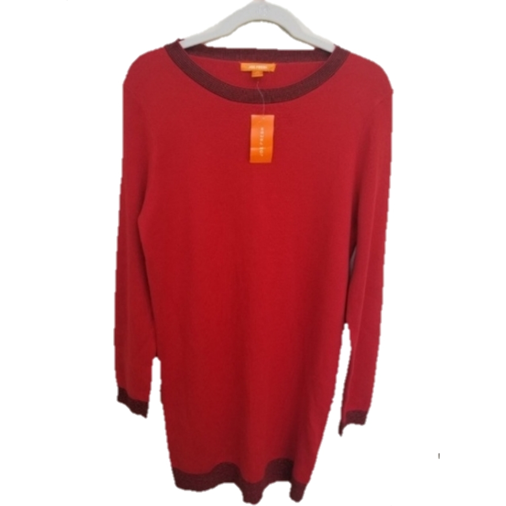 Red dress Joe's Fresh Sweater Red with Scoop Neck - Picture 1 of 11